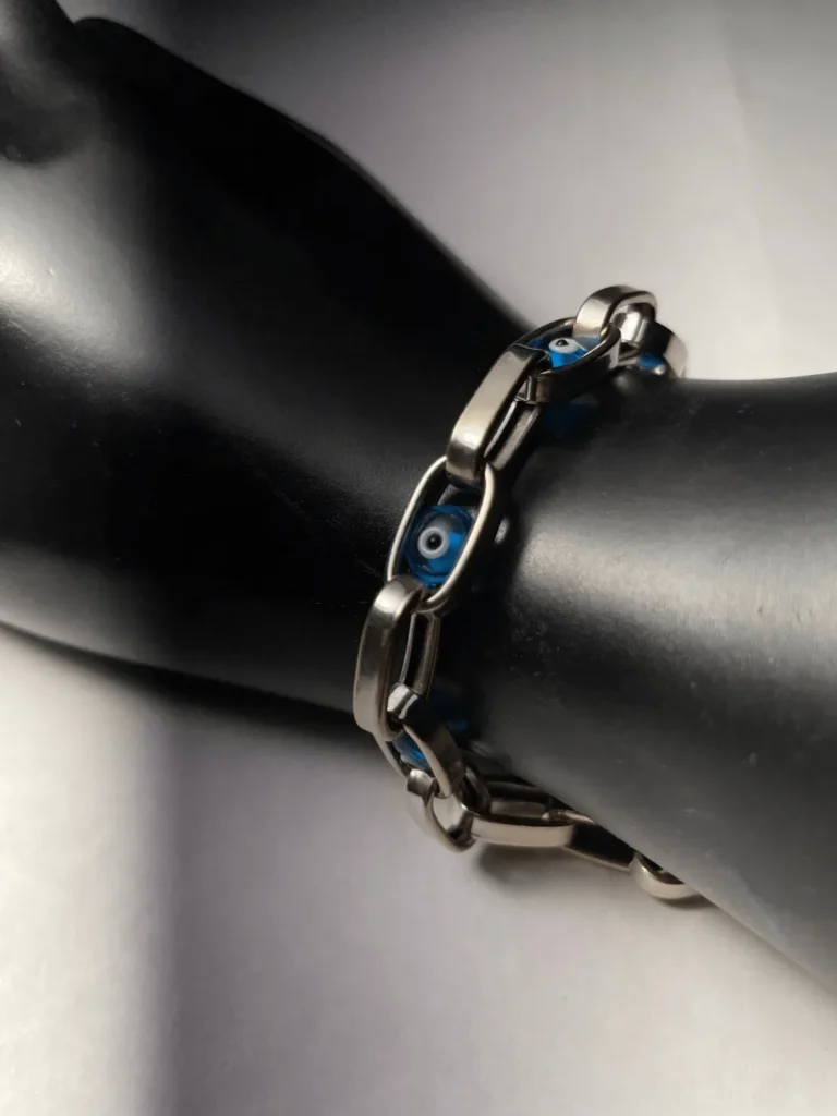 Evil Eye Bracelet - 14kWG (On Wrist)-min_11zon